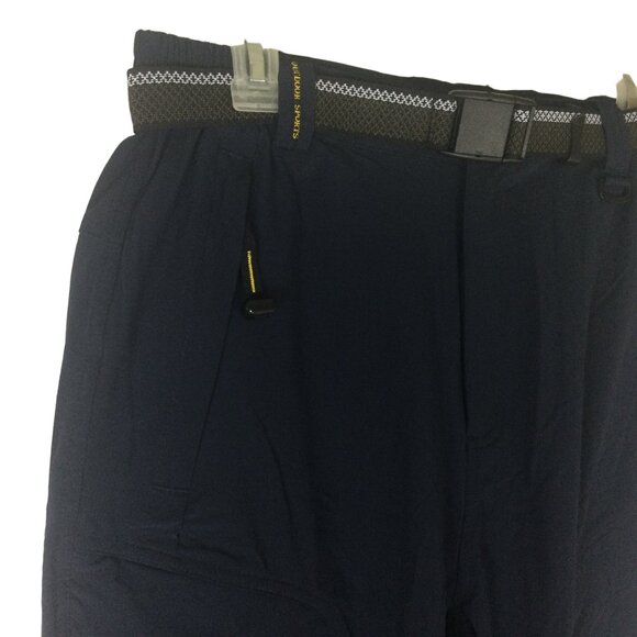 NWT Sikaini Pants Mens Small Black UPF50+ Belt Front & Rear Zipper Pockets - Picture 6 of 11